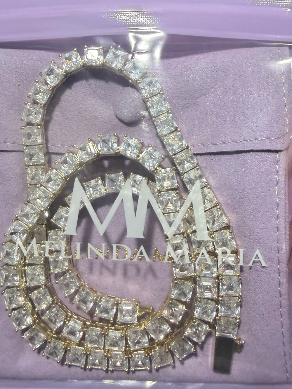 Melinda Maria Gold Queen’S Tennis Necklace